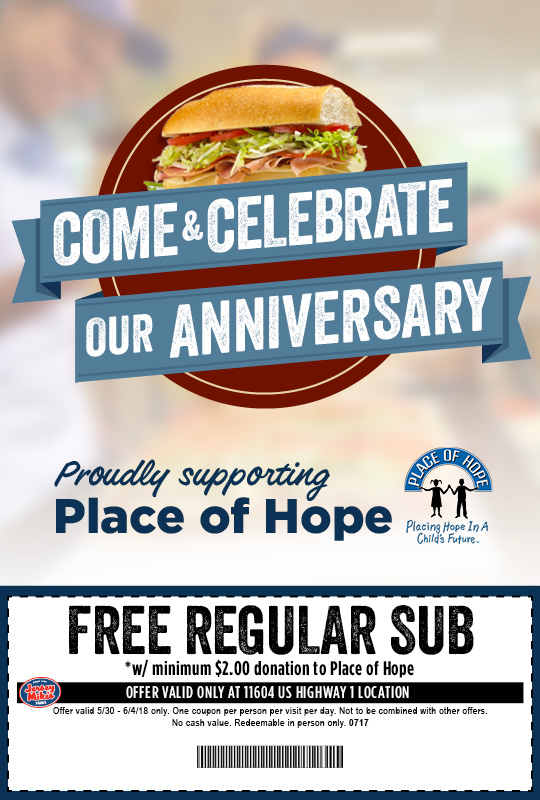 Jersey Mike's FREE Sub Give Back